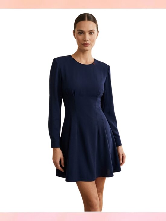 Banana Republic Dresses & Skirts - Banana Republic Minimalist Long Sleeve Shift Dress, Navy, Size 10
